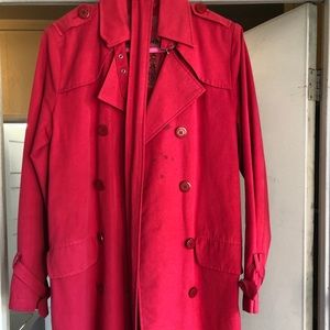 Prada Red Trench Coat